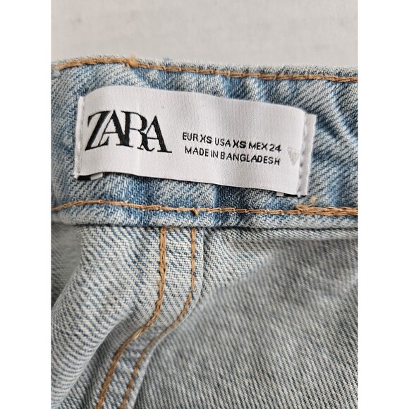 NWT ZARA Cropped Denim Spaghetti Strap Top Women’s Size XS Jean Tank Top - Picture 6 of 7